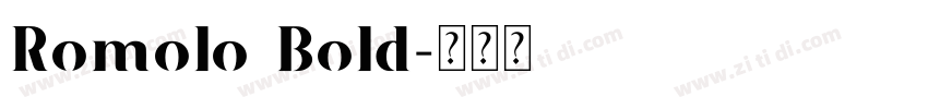 Romolo Bold字体转换